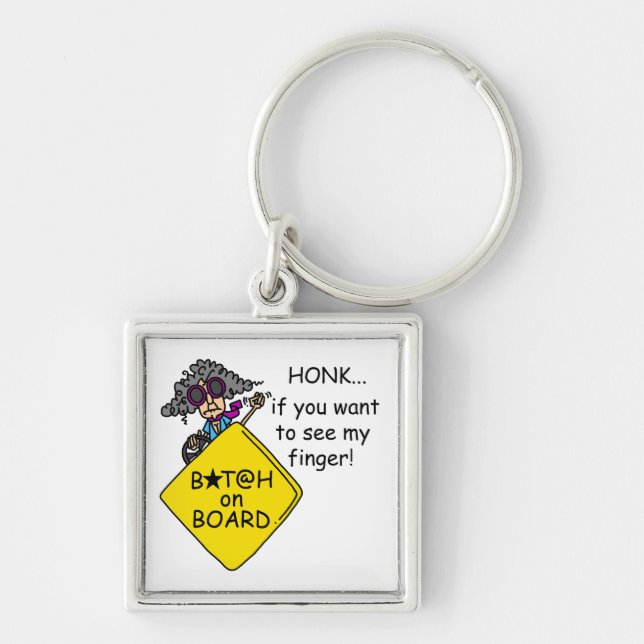 Road Rage Humour Keychain (Front)
