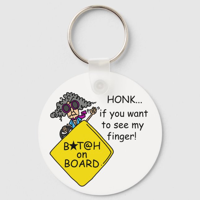 Road Rage Humour Keychain (Front)