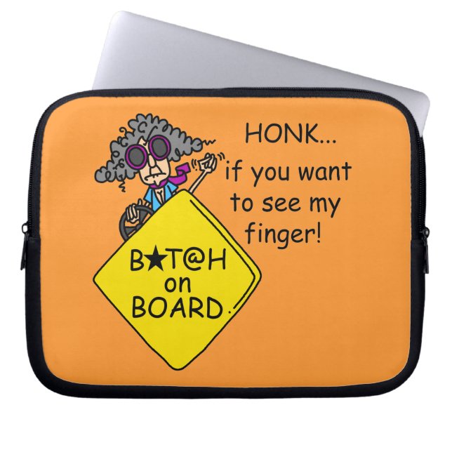 Road Rage Humour Laptop Sleeve (Front)