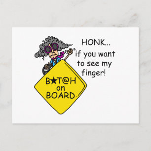 Road Rage Humour Postcard