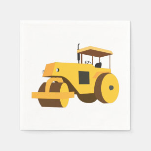 Road Roller Compactor Construction Truck Napkin