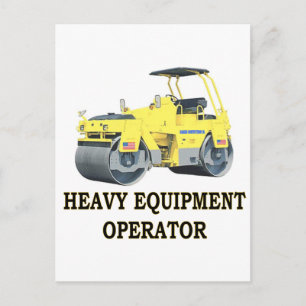 ROAD ROLLER POSTCARD