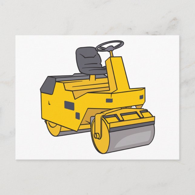road roller postcard (Front)