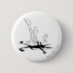 ROAD RUNNER™ and WILE E. COYOTE™ Shaped Hole 2 Inch Round Button