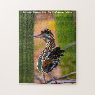 Road Runner Arizona. Christmas Greetings Jigsaw Puzzle
