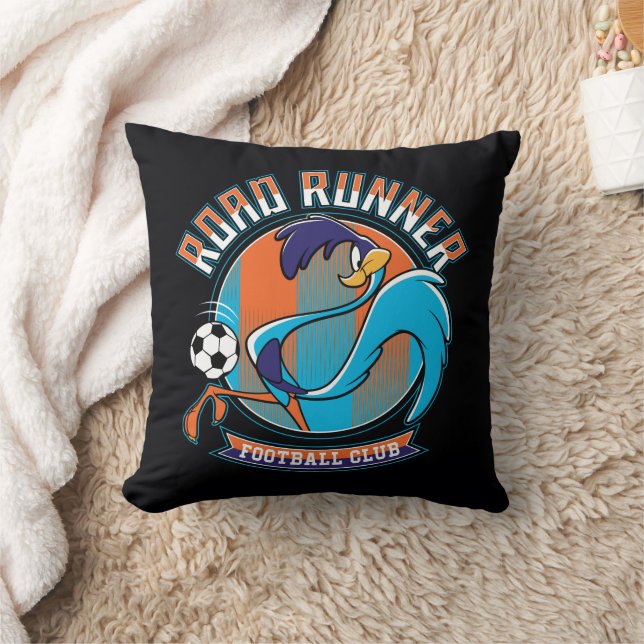 ROAD RUNNER™ Football Club Badge Throw Pillow (Blanket)