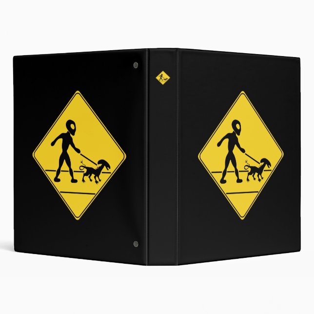 Road Sign- Alien Crossing Binder (Background)