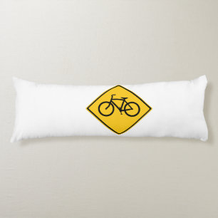Road Sign Bicycle Body Pillow