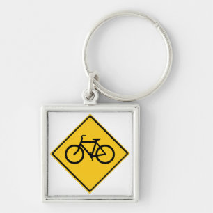 Road Sign Bicycle Keychain