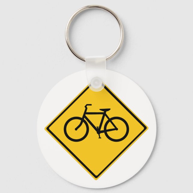 Road Sign Bicycle Keychain (Front)