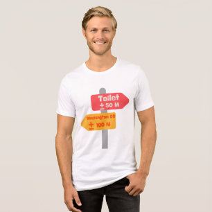 road sign funny t-shirt Tri-Blend shirt