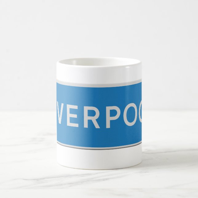 Road sign Liverpool Coffee Mug (Center)
