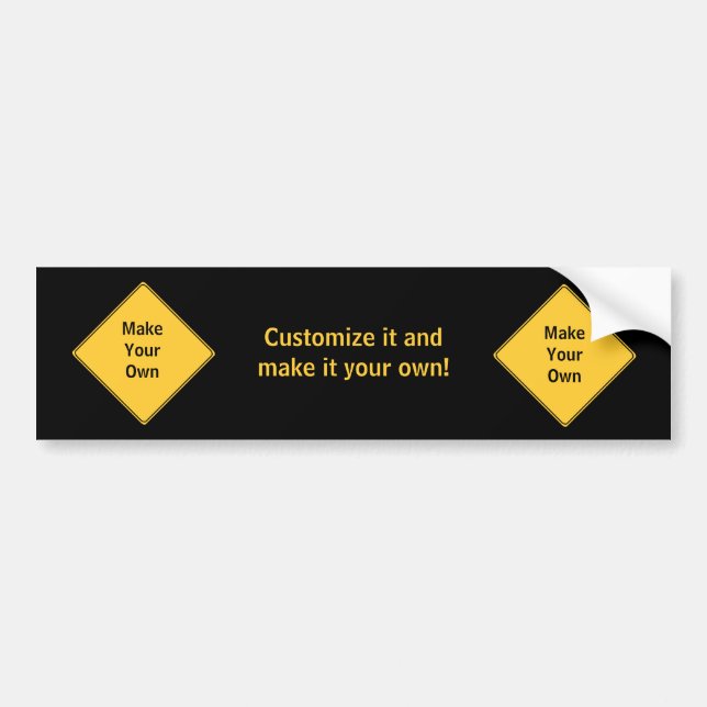 Road Sign- Make Your Own Bumper Sticker (Front)