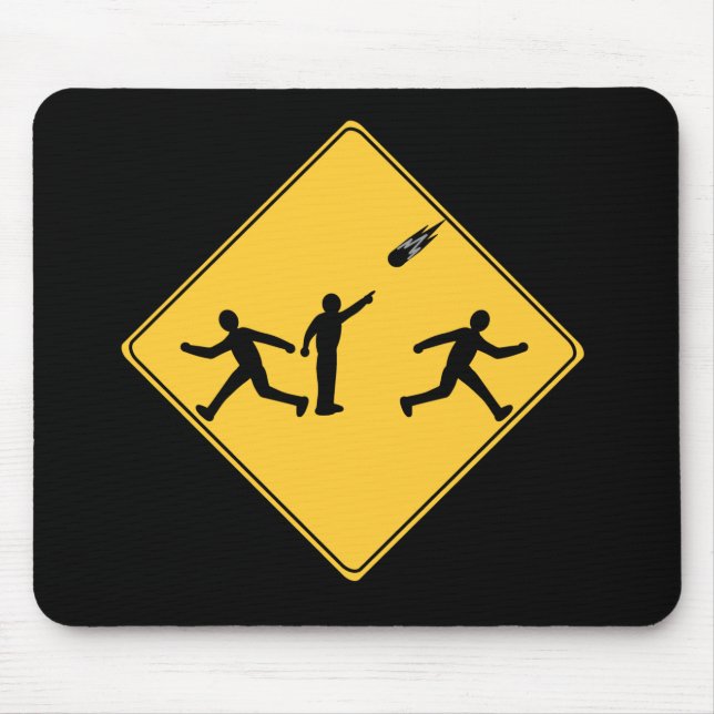 Road Sign- Meteor Mouse Pad (Front)