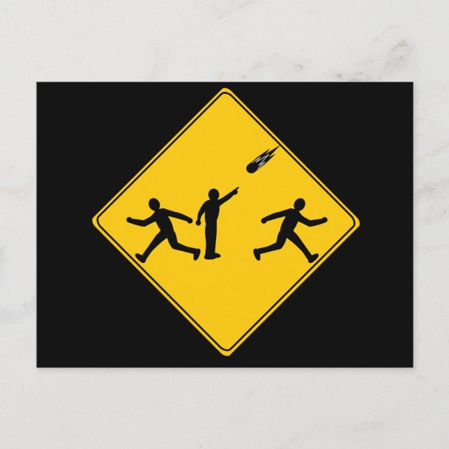 Road Sign- Meteor Postcard (Front)