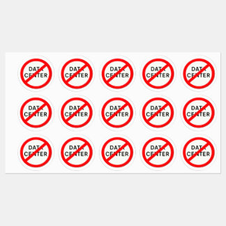 Road sign no data centers 