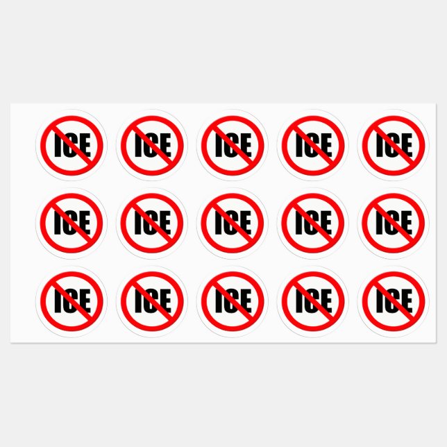 Road sign "No ICE" (Sheet)