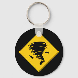 Road Sign- Tornado Keychain