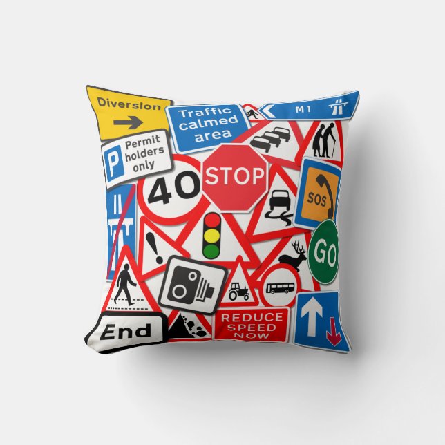Road Signs Cushion (Front)