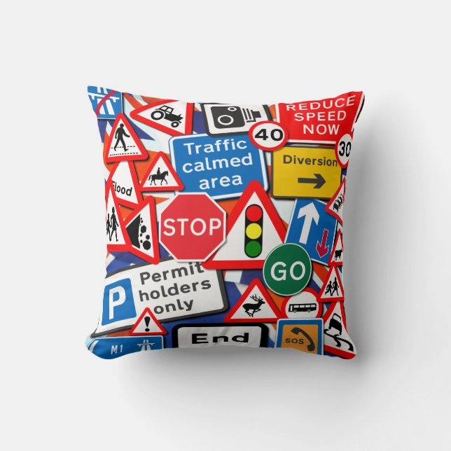 Road Signs Cushion (Front)