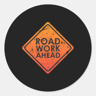 Road Signs Funny Traffic Lights Matching Halloween Classic Round Sticker