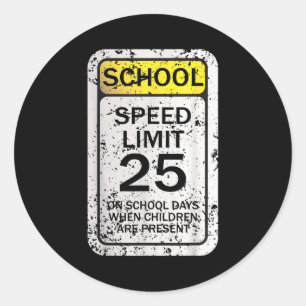 Road Signs Funny Traffic Signs Halloween Costume P Classic Round Sticker