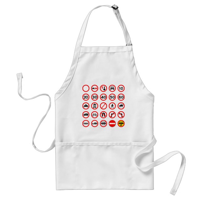 Road Signs - Red Round Standard Apron (Front)