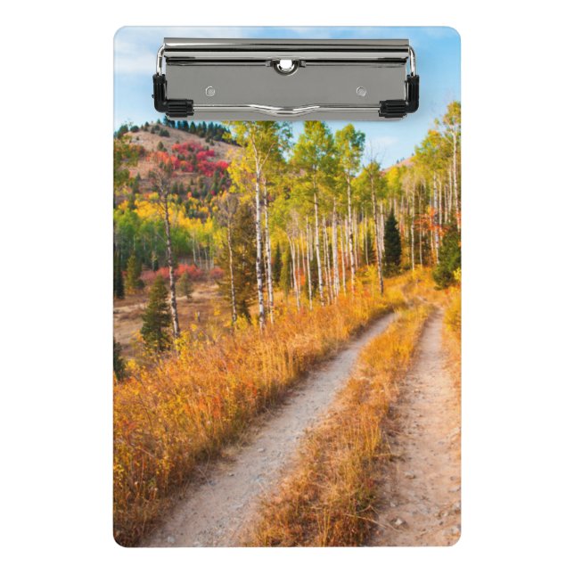Road Through Autumn Colours Mini Clipboard (Front)