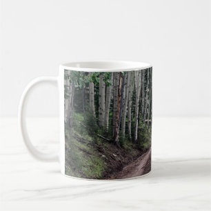 Road Through The Birch Coffee Mug