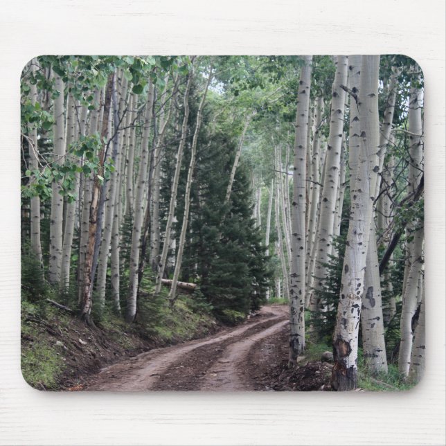 Road Through the Birch Mouse Pad (Front)