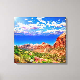 Road Through Zion National Park Canvas Print