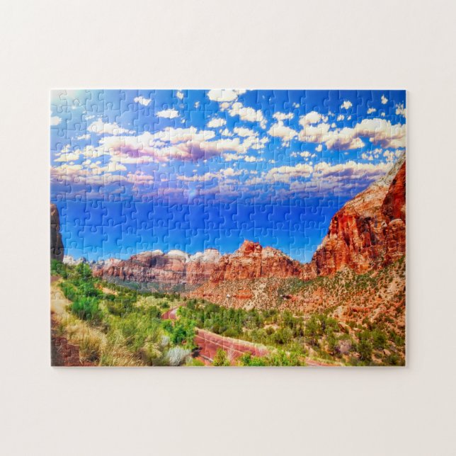 Road Through Zion National Park Jigsaw Puzzle (Horizontal)