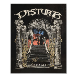 Road to Agony - Retro MetalCore Design Photo Print