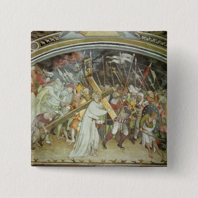 Road to Calvary 2 Inch Square Button (Front)