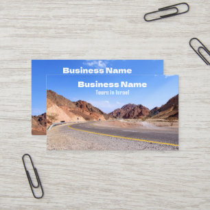 Road to dead sea. customizable business cards