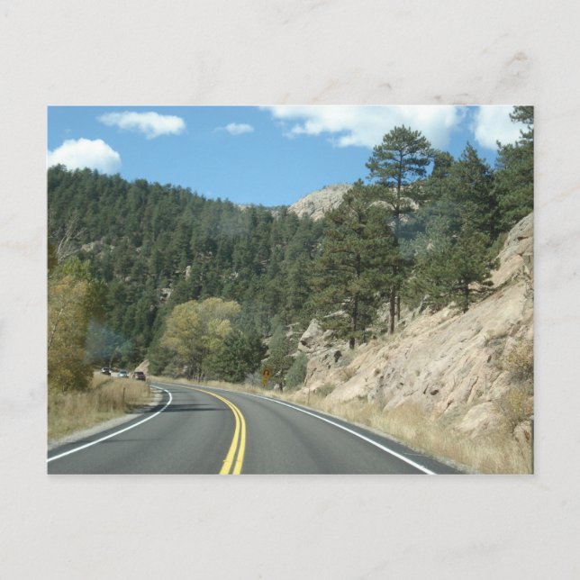 Road to Estes Park, CO Postcard (Front)