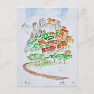 Road to Fortress of Corte   Corsica, France Postcard