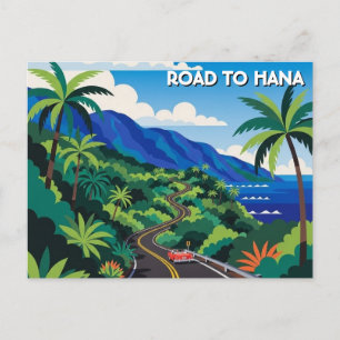 Road to hana Maui Hawaii Travel Postcard