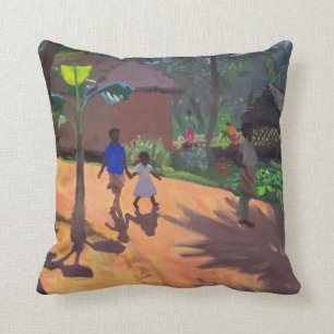 Road to Kovalum Beach Kerala 1996 Throw Pillow