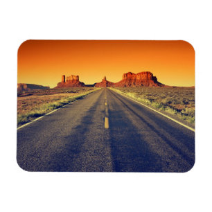 Road To Monument Valley At Sunset Magnet