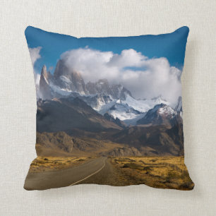Road To Mount Fitzroy, Patagonia Throw Pillow