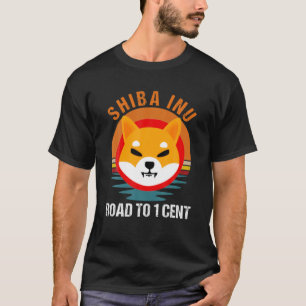 Road To One Cent, Shiba Inu Shib Coin Men Crypto H T-Shirt