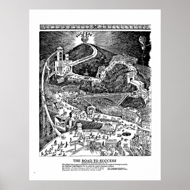 ROAD TO SUCCESS Impression encadrée (Devant)