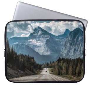 Road to the great mountainmountain,road,forest,tra laptop sleeve