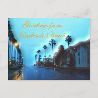 Road to the Ocean on a Rainy Evening Postcard