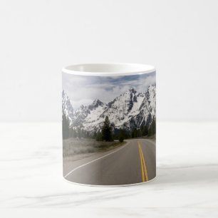 Road to the Teton Mountain Range Coffee Mug