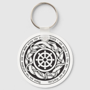 Road to Truth Dharma Wheel Keychain