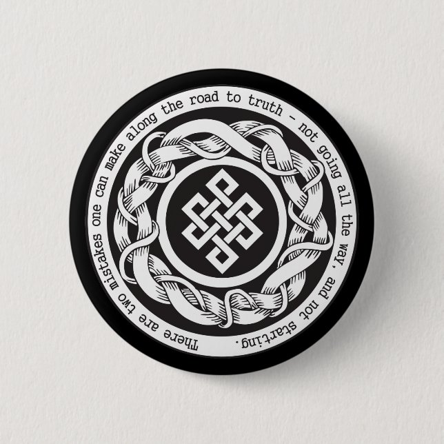 Road to Truth Endless Knot 2 Inch Round Button (Front)