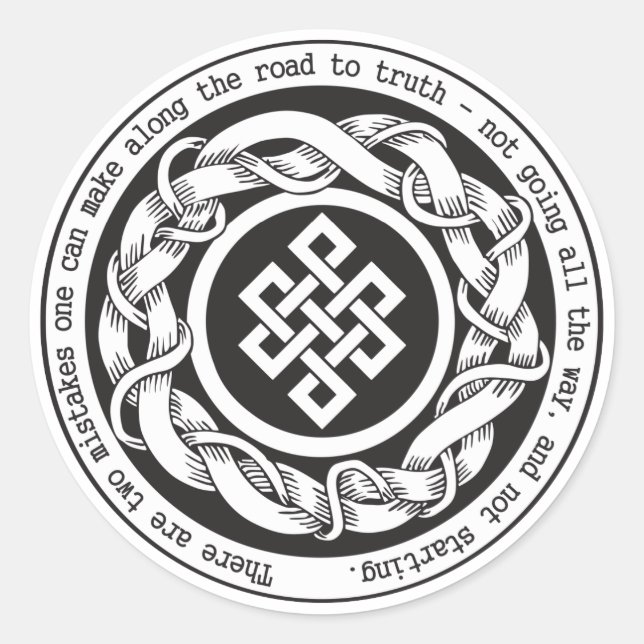 Road to Truth Endless Knot Classic Round Sticker (Front)