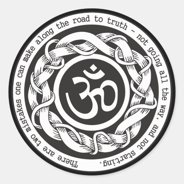 Road to Truth Om Classic Round Sticker (Front)